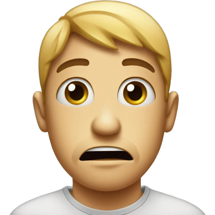 Crippling anxiety expressed as a small face emoji with great distress emoji
