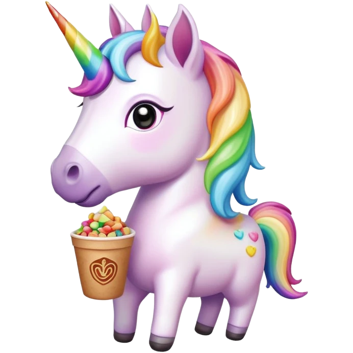 Rainbow unicorn with chipotle in its hand emoji
