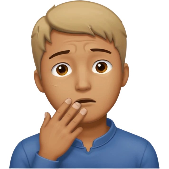 Man with Hand around throat emoji