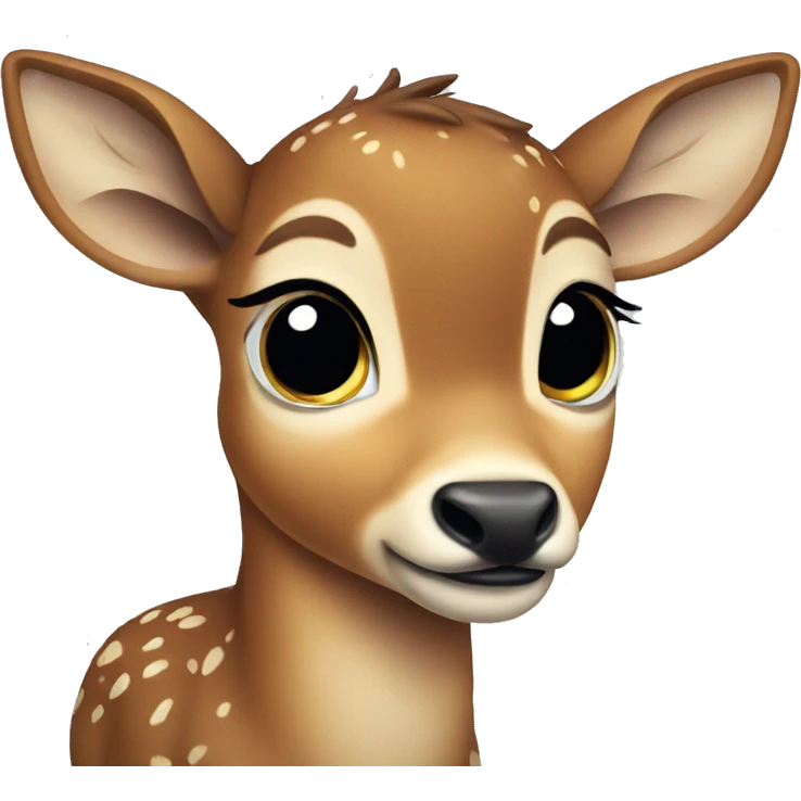 sad crying baby deer emoji