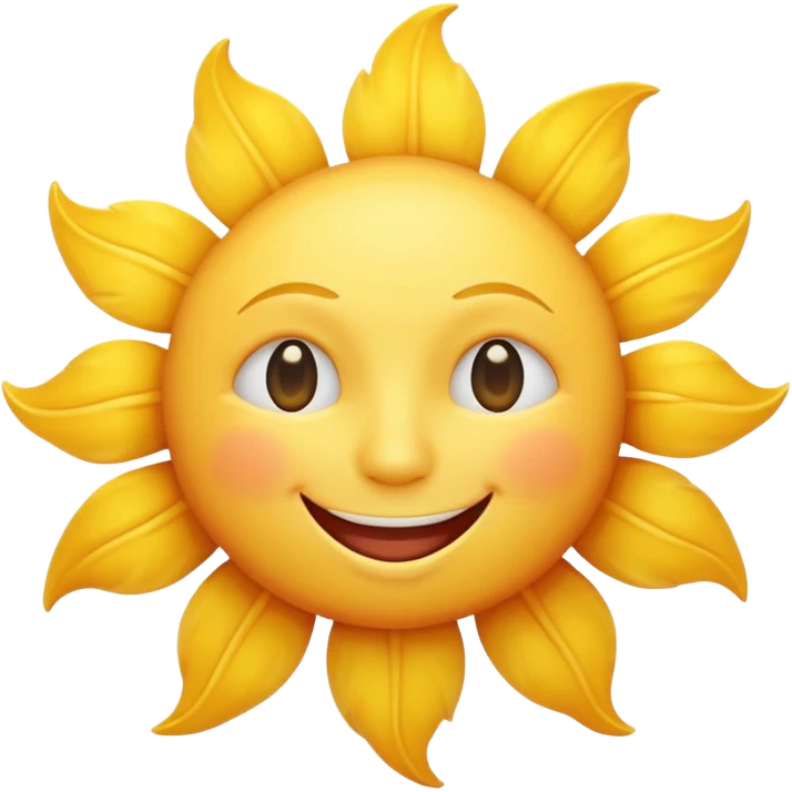 smiling sun with soft rays emoji