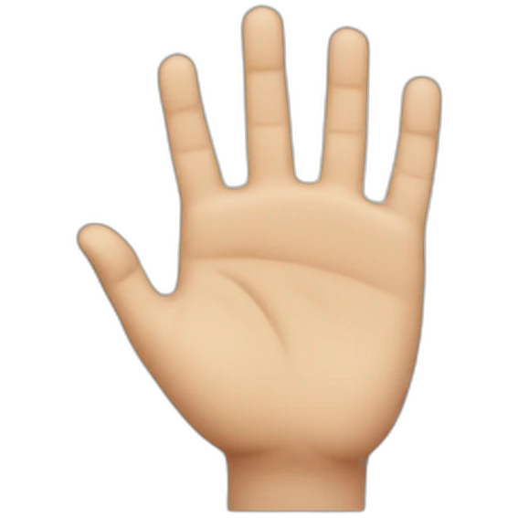 hand showing four fingers emoji