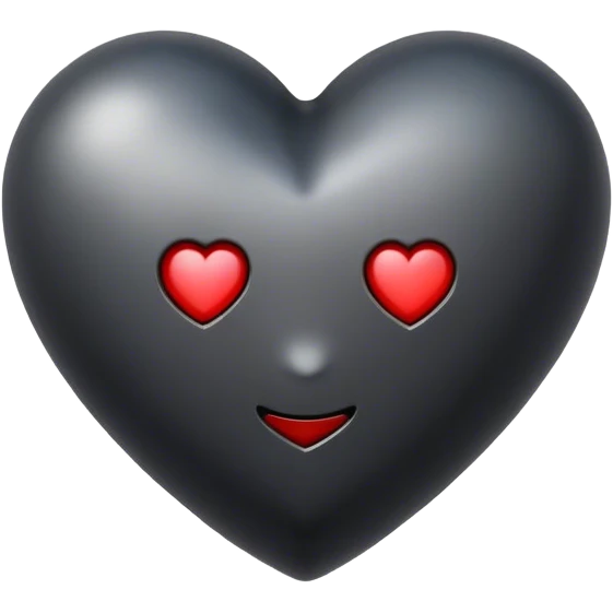 medieval black iron heart  emoji