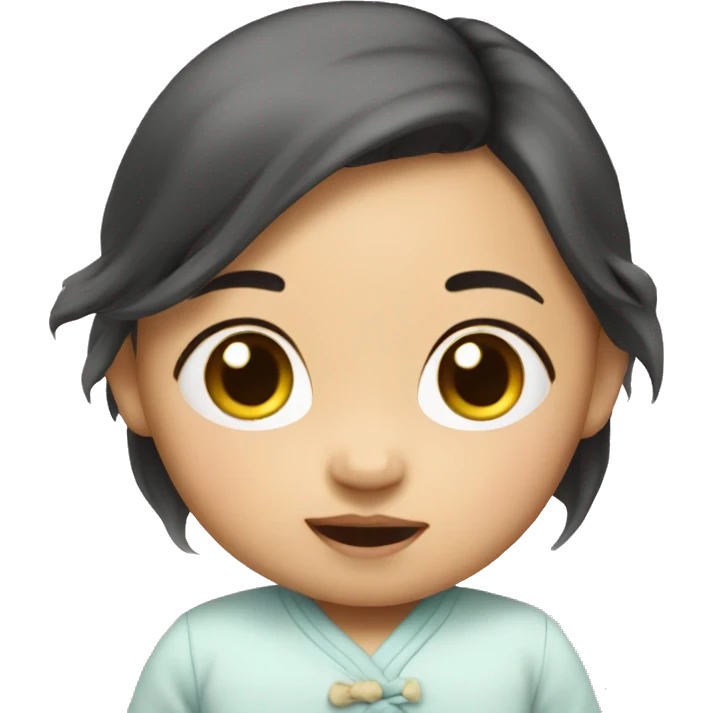 An  Asian  infant  girl. emoji