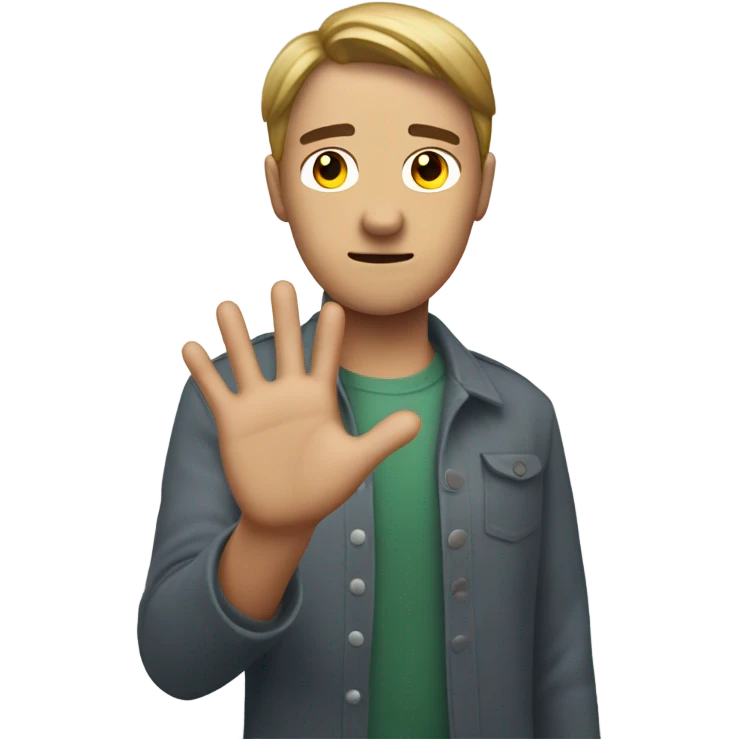 persona haciendo no con las manos emoji