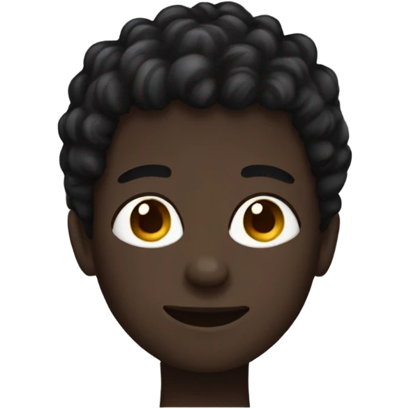 dark skin boy with freeforms emoji