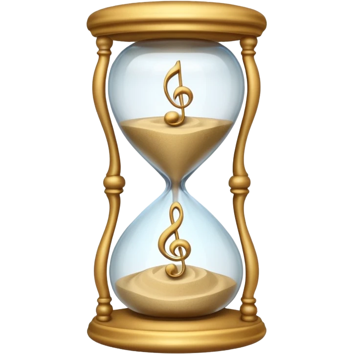 hourglass with a music note inside emoji
