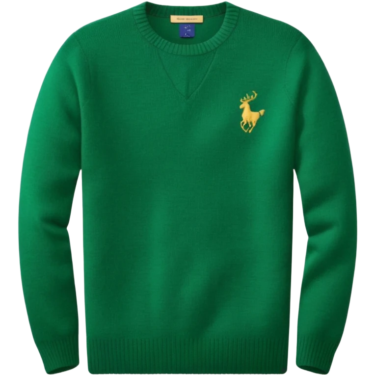 Ralph Lauren sweater, green, crew neck, small polo logo emoji