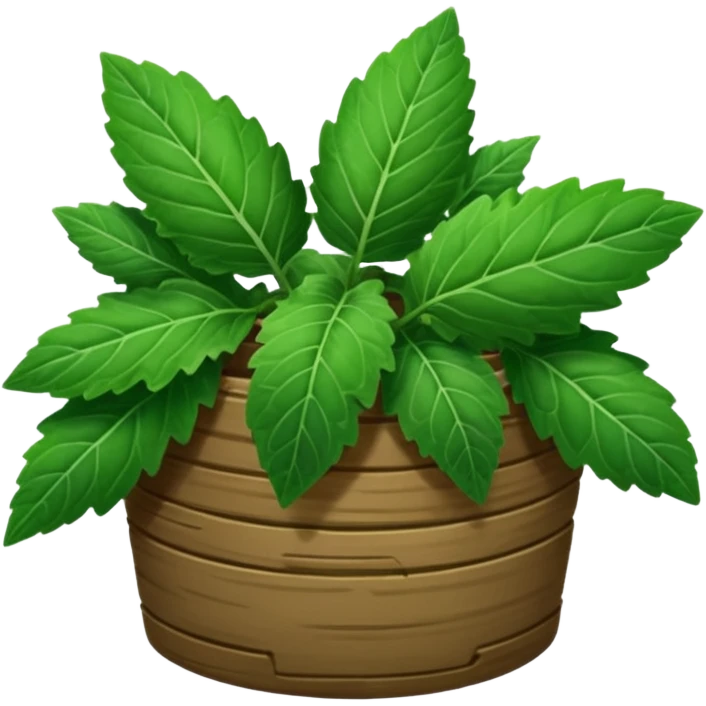 stack of patchouli leaves no basket just leaves emoji