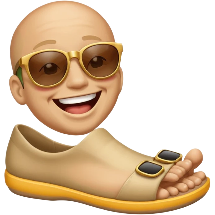 foot wearing sunglasses laughing emoji