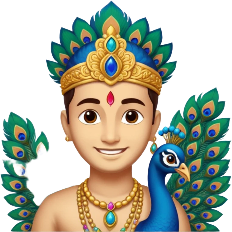 lord murugan with peacock emoji