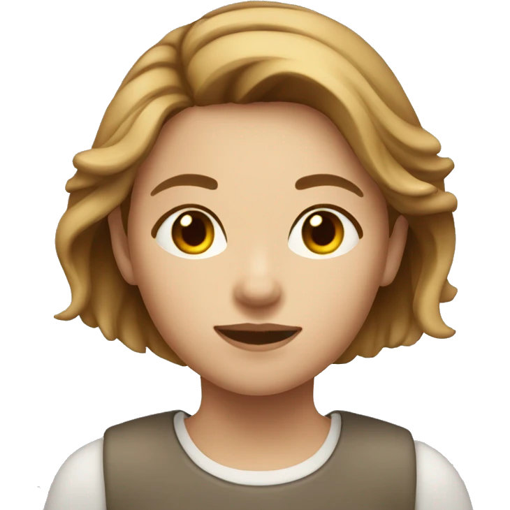 A girl with light-brown hair with msk on the face iOS style  emoji