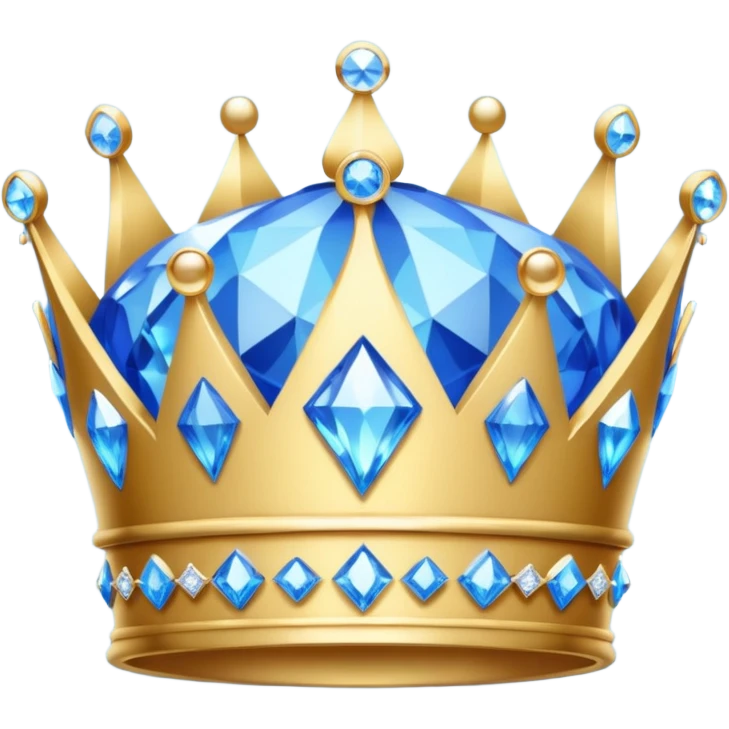 crown made of diamond blue emoji