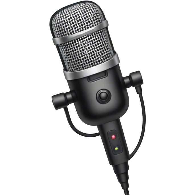 foley microphone with magical effects emoji