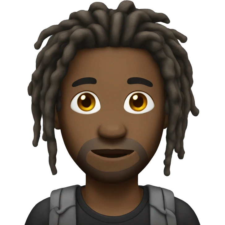 Black man with dreads emoji