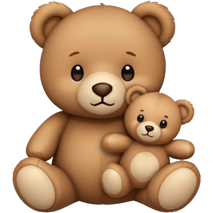 Crea un oso con otro arriba emoji