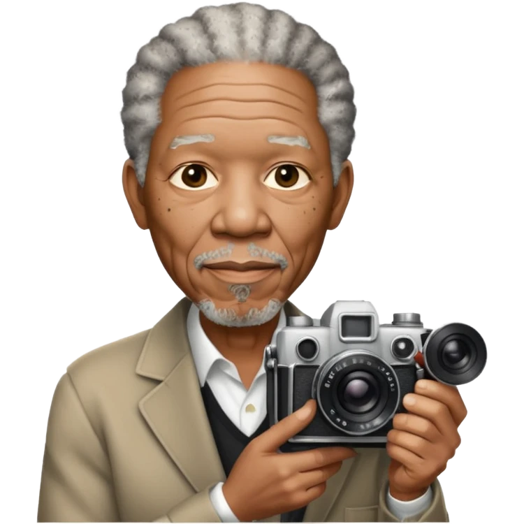 morgan freeman with camera emoji