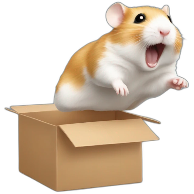 hamster jumping out of a box emoji