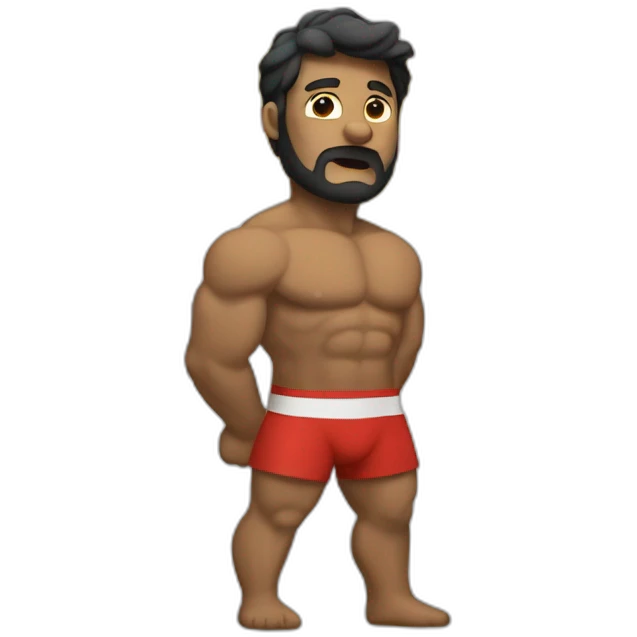 Phlasten flag in a strong man emoji