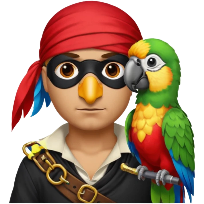 pirate and parrot emoji