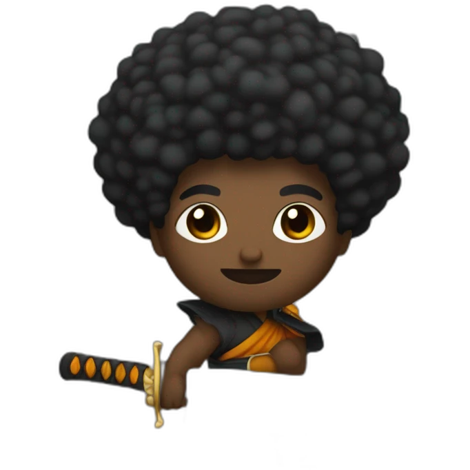 afro-black-shaolin-with-big-swords emoji