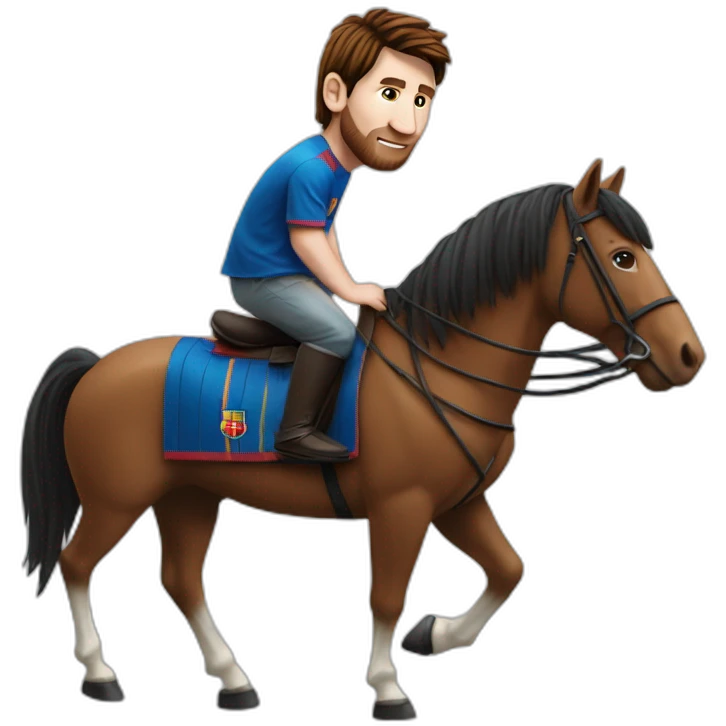 Messi sur un cheval emoji
