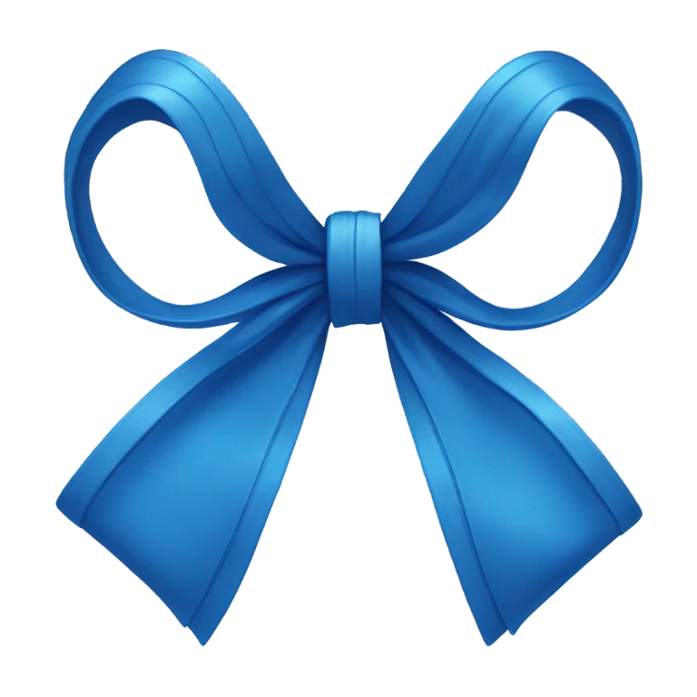 blue bow  emoji