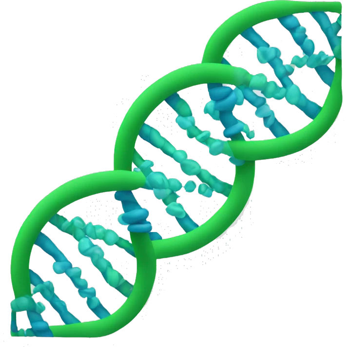 dna green and blue emoji