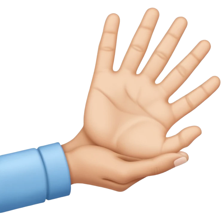 make it the exact hex color of A8F2F9, the last picture the handshake emoji. make it both look like an actual hand with 5 fingers emoji