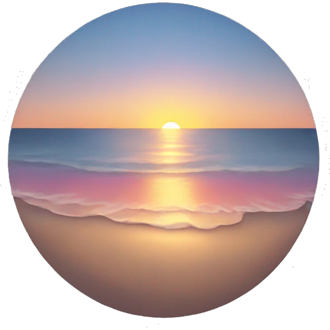 sunset at a calm beach emoji