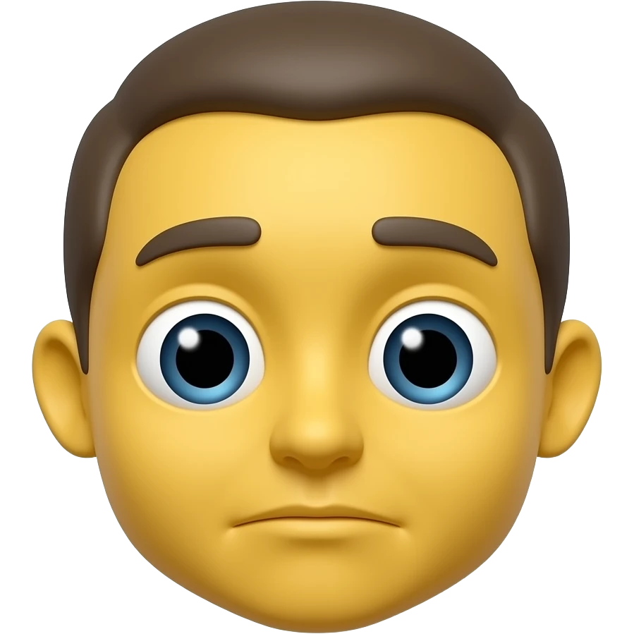 Big eyes shy emoji a yellow emoji