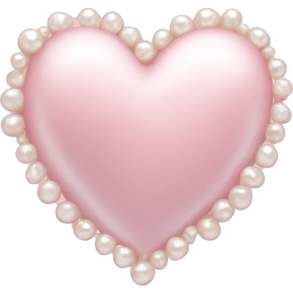 pearl light pink heart emoji