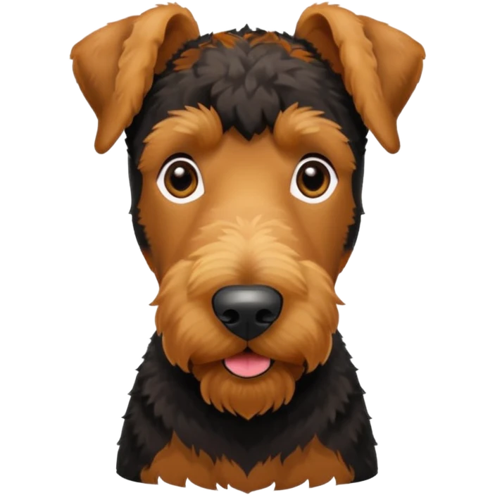 Airedale Terrier dog, Skin Health emoji