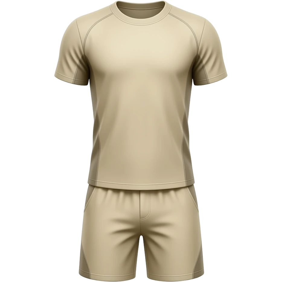gym shirt and shorts beige emoji