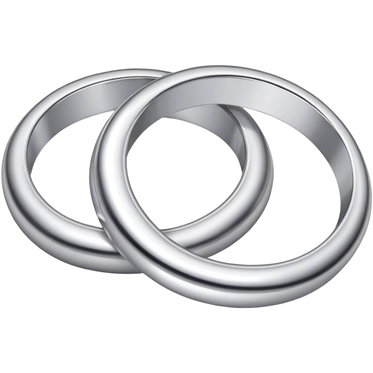 Two platinum rings together emoji emoji