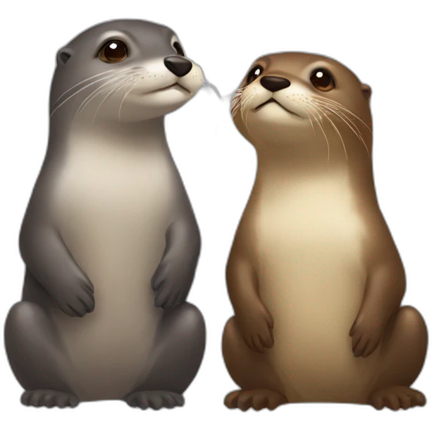 Loutre et perroquet emoji