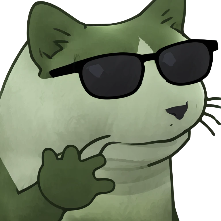 Cat with sunglasses emoji