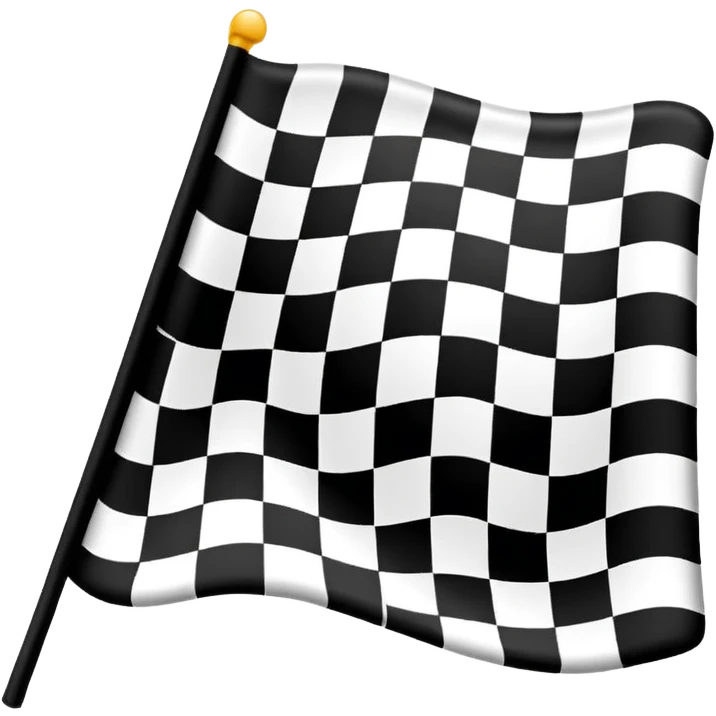 racing flag, checkered, cute, rounded emoji