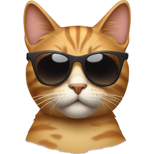 Cat with sunglasses emoji
