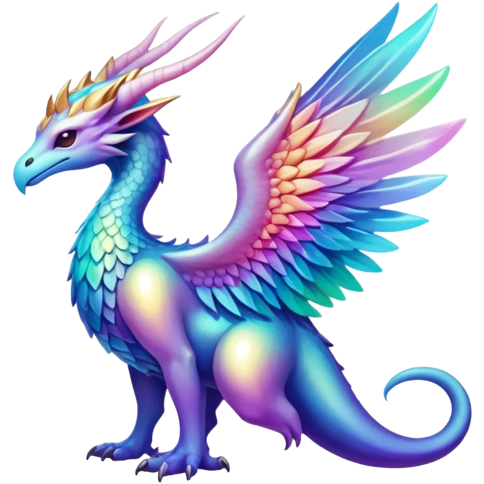Epic divine legendary complex detailed iridescent gradients aesthetic-Fakémon-creature-scenery emoji