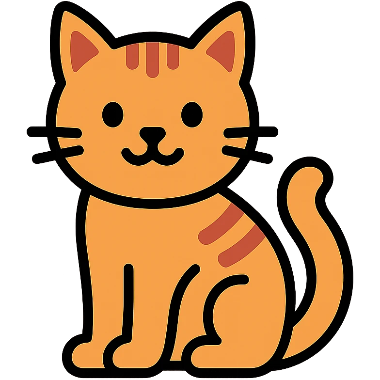 colored cat icon emoji