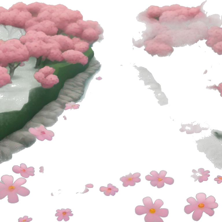 river with flower pedals  emoji