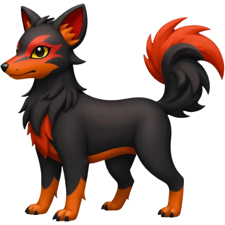 Zorua-Houndoom-Houndour-Litten-Fakémon-hybrid-creature (full body)  emoji