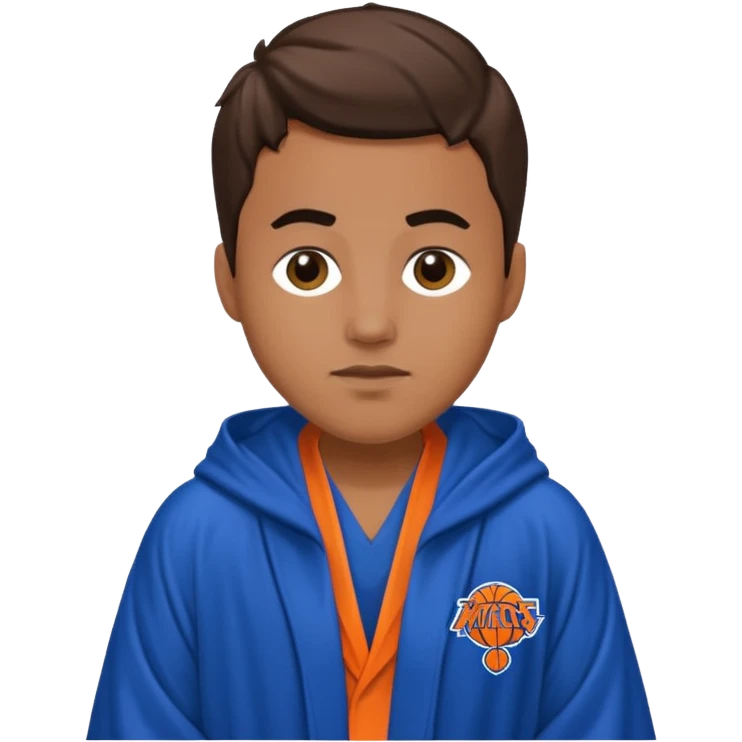 New York Knicks fan in a robe emoji