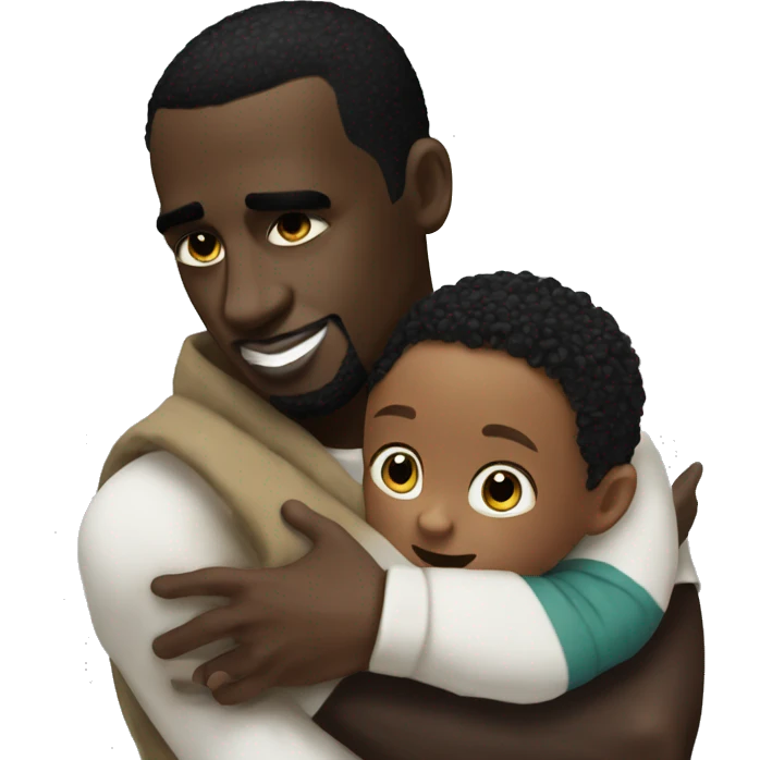 p diddy hugging a little kid emoji