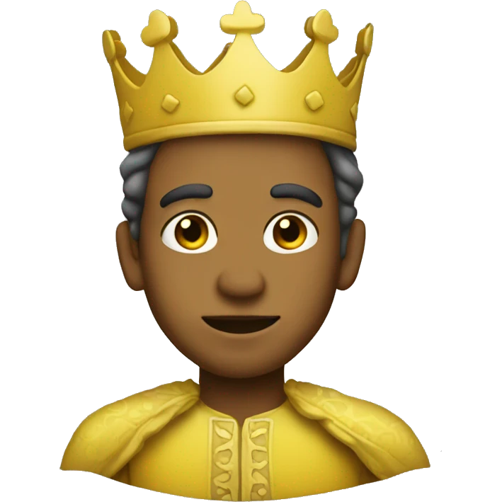 yellow standing prince with yellow skin emoji