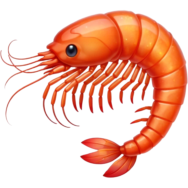jelly prawn with sparkles emoji