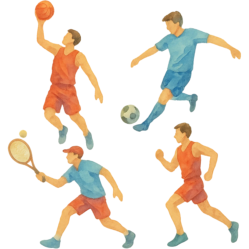 watercolor style Sport emoji
