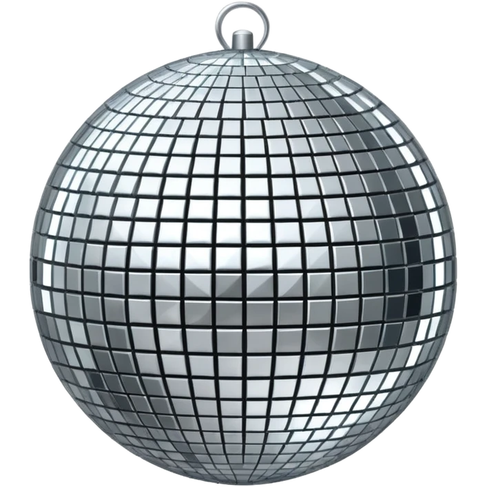 silver sparkling disco ball emoji