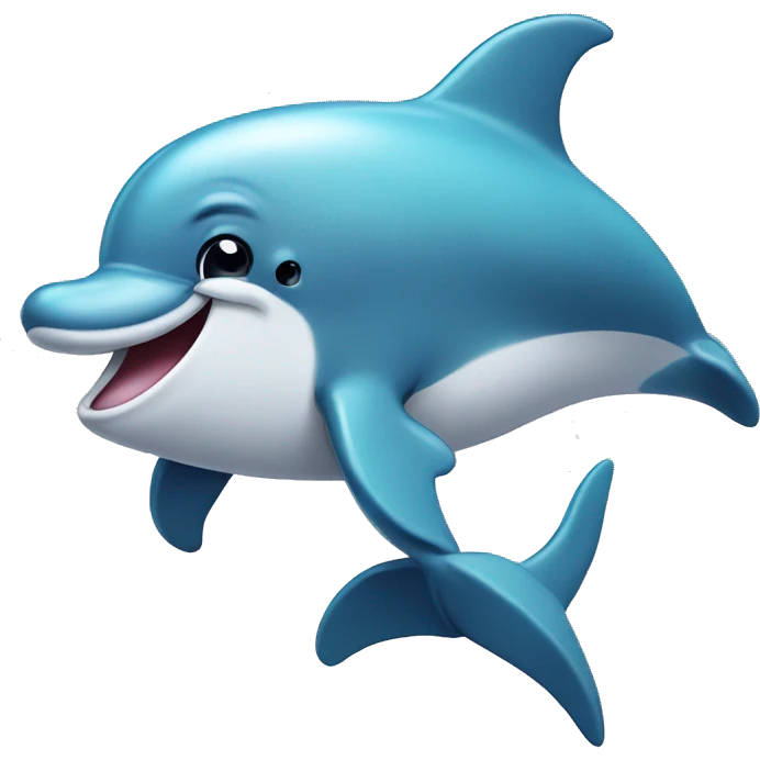 Happy dolphin emoji